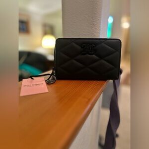Juicy Couture Elegant Black Quilted Wallet